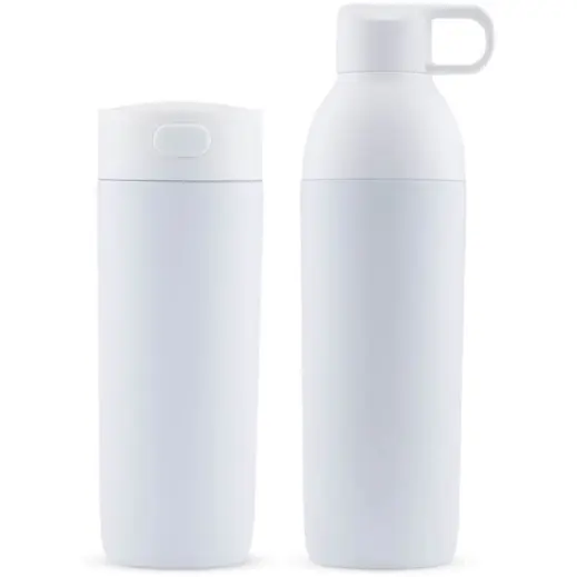 Ruvo Change Zero 2-in-1 Modular Hydration Gift Set White Display